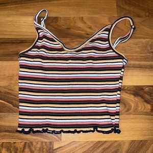 Multi colored cropped tank top